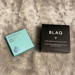 BLAQ teeth whitening charcoal power and coco floss